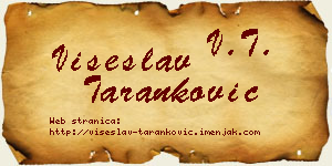 Višeslav Taranković vizit kartica